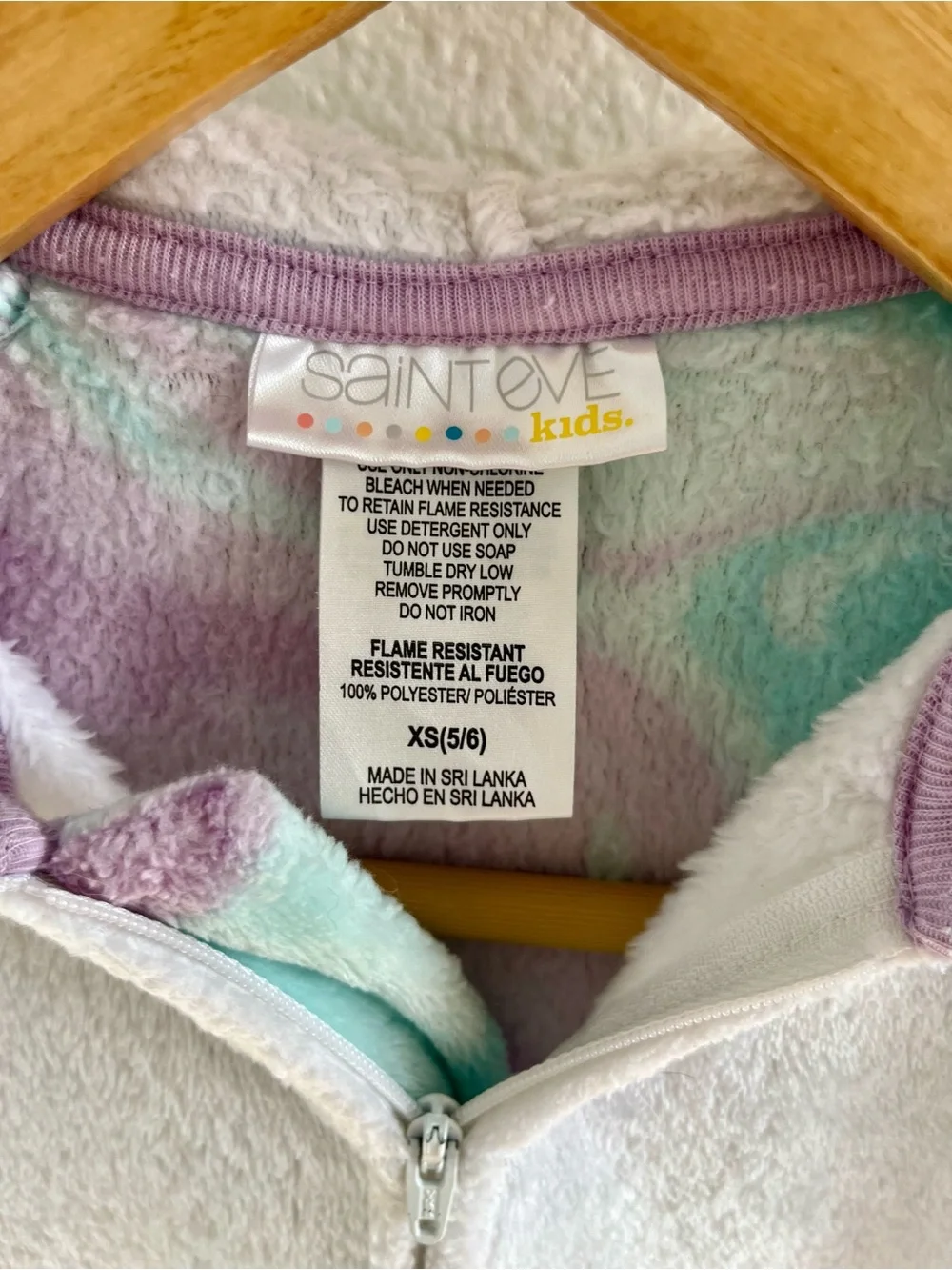 Saint Eve Kids Unicorn Onesie in Pastel Purple & Teal